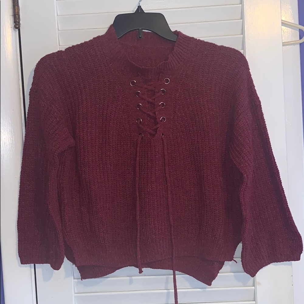 SHEIN burgundy sweater (only worn once)